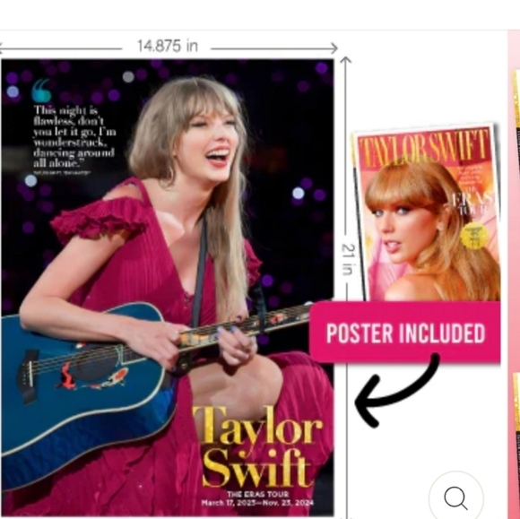 Taylor Swift Fan Eras Tour Magazine Collectible Cover and Poster 4 Of 4 New - Picture 3 of 4
